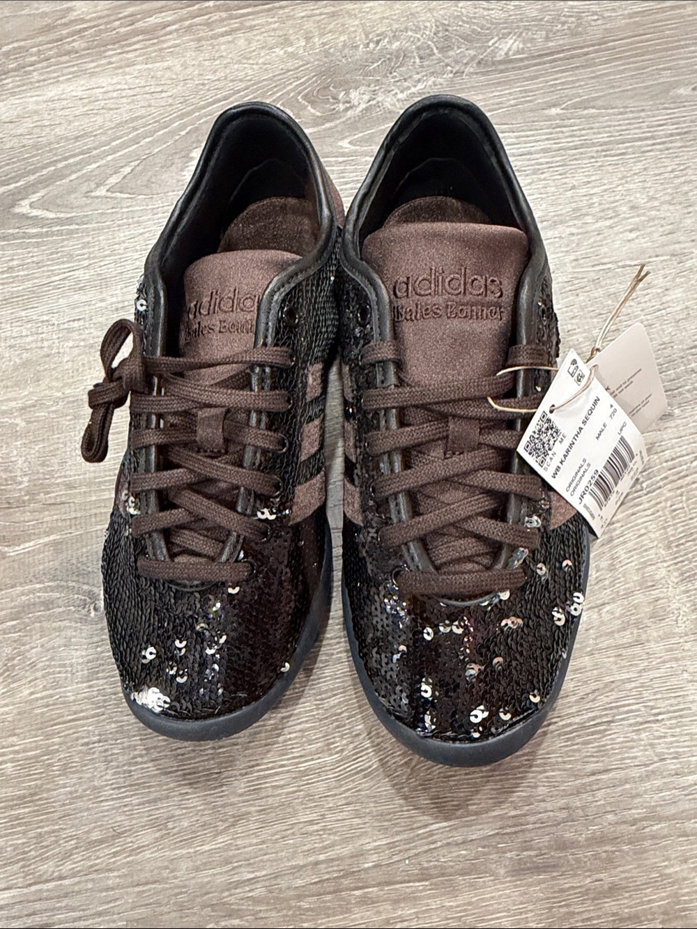 adidas x Wales Bonner Karintha Lo Sequin and Satin Sneakers M 4.5 W 5.5